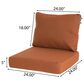 Hearth and Haven Noah2-Piece Outdoor Club Chair Cushion Set in Orange, , large
