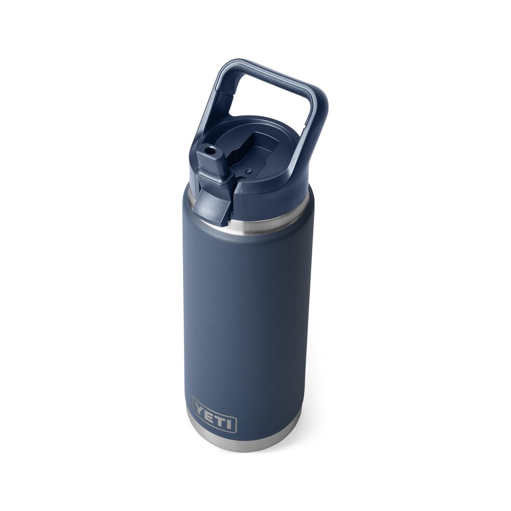 YETI Rambler 26 Oz Bottle with Straw Cap in Navy, , large