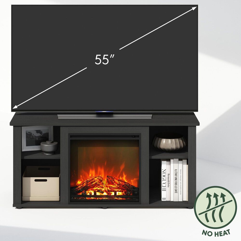 HOMLUX 47" TV Stand with No Heat Electric Fireplace in Americano, , large