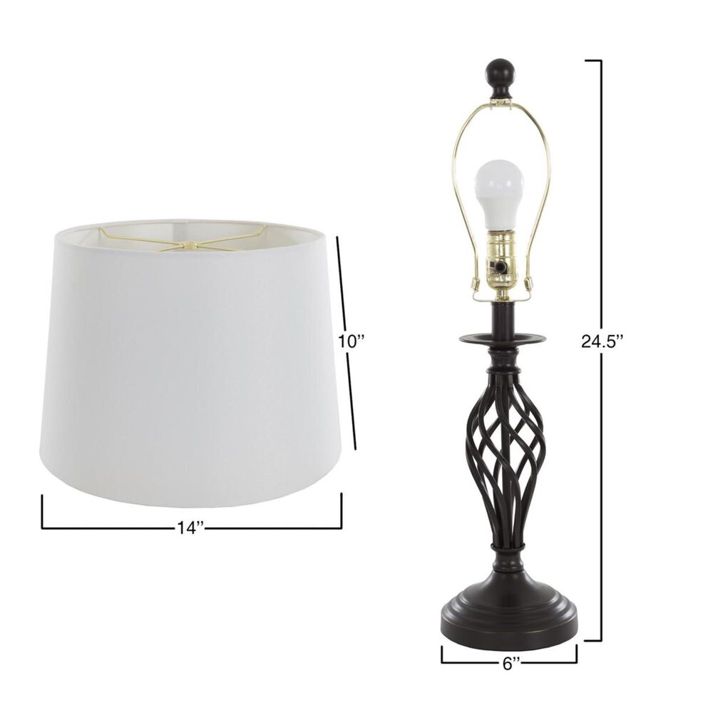 Timberlake Table Lamp in Black Spiral &#40;Set of 2&#41;, , large