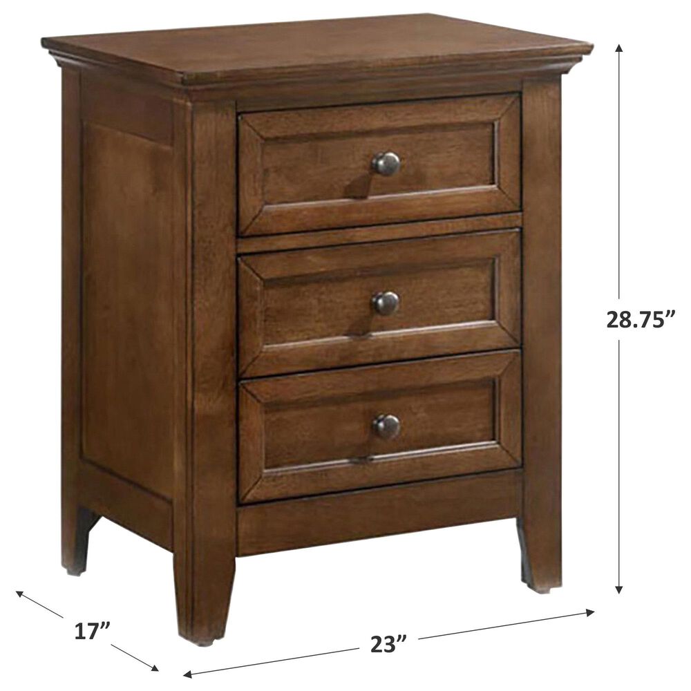 Hawthorne Furniture San Mateo 3-Drawer Nightstand in Tuscan, , large