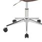 LumiSource Margarite Swivel Task Chair with Espresso Faux Leather Cushion in Chrome, , large