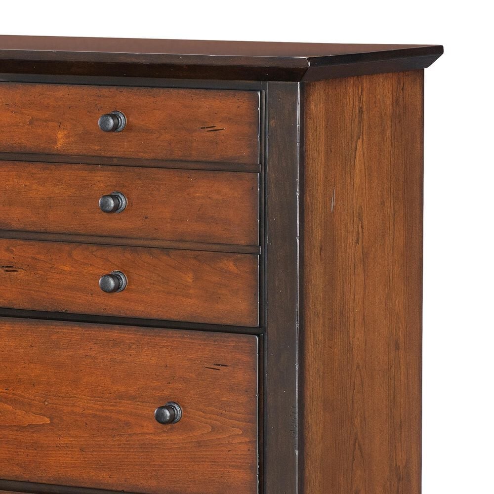 Legacy Classic Fenmore 7-Drawer Dresser and Mirror in Mocha and Distressed Cherry, , large