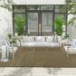 Nourison Courtyard Green 10" x 14" Indoor/Outdoor Area Rug, , large