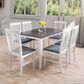 CorLiving Michigan Dining Table in White/Grey, , large