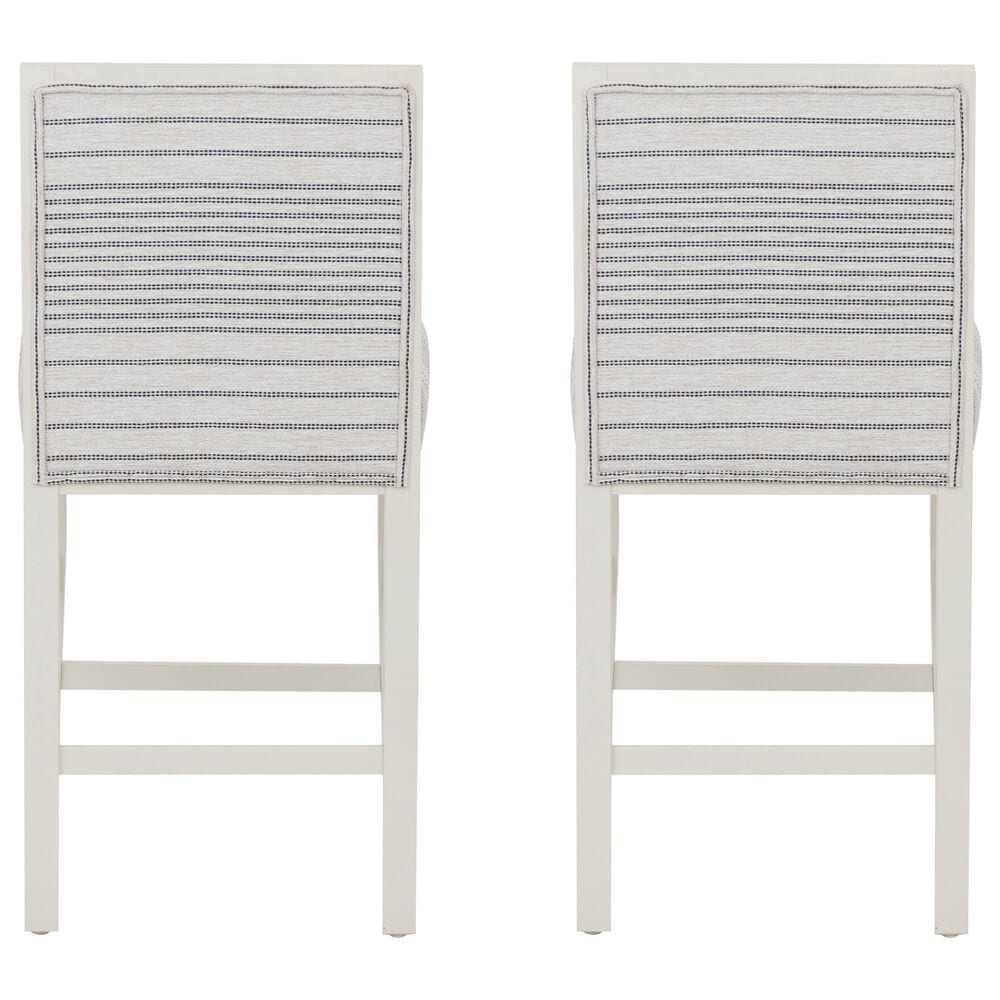 Linon Home Decor Regina Counter Stool with Light Grey Cushion in White (Set of 2), , large
