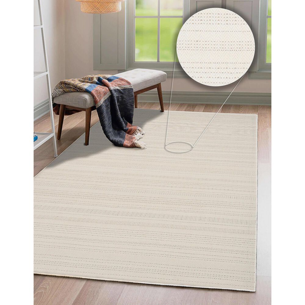 Radici USA Trento 8&#39; x 10&#39; White Area Rug, , large