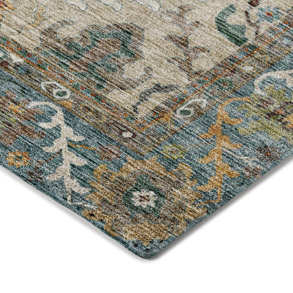Dalyn Rug Company Silk Road Aqua, Ivory, Teal, Aloe, Brown, Taupe and Beige 8&#39; x 10&#39; Area Rug, , large