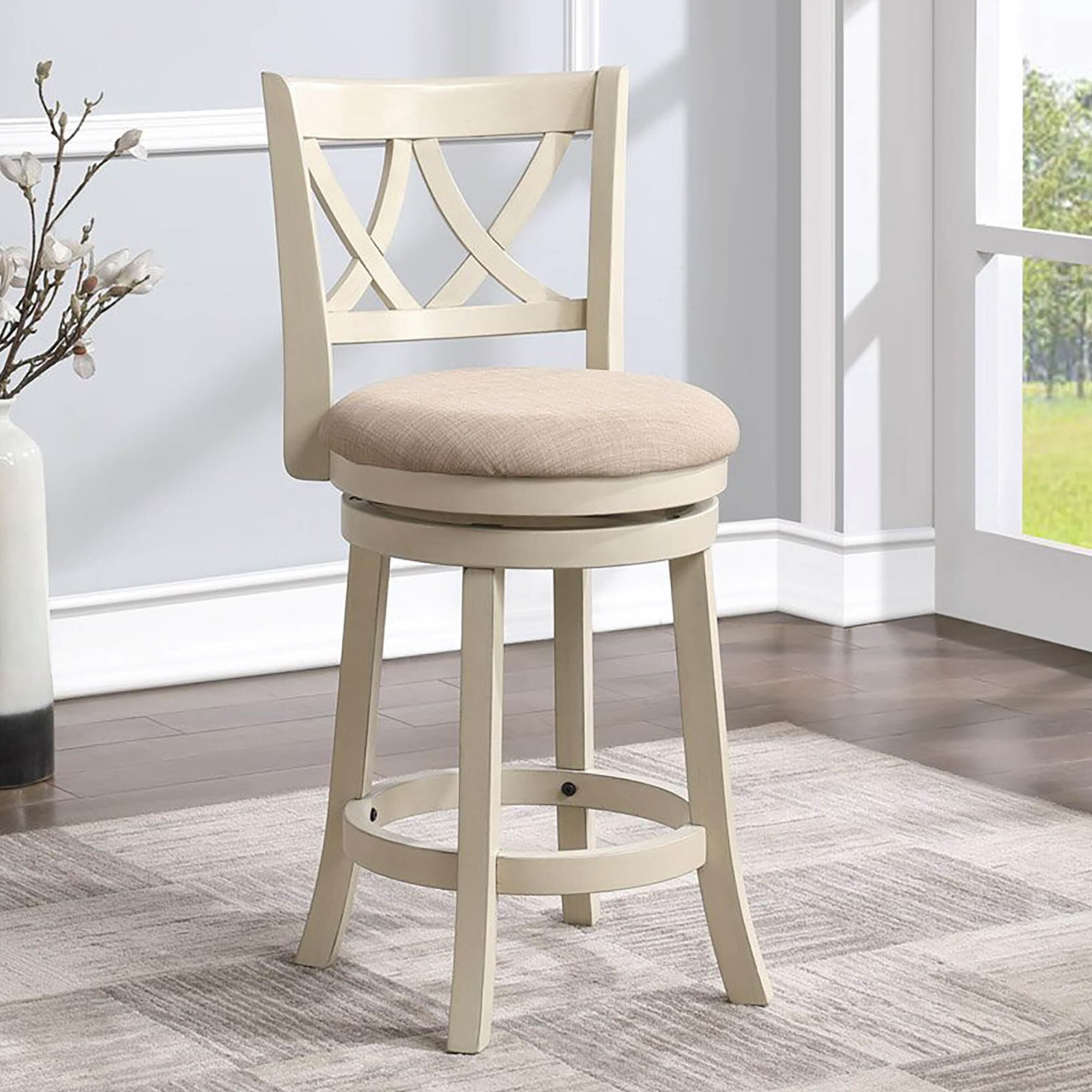 Antique white swivel bar stools deals