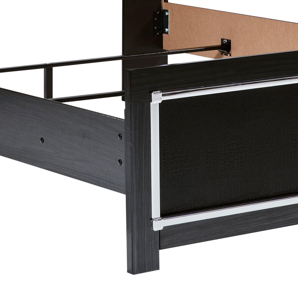 Ashley Kaydell Queen Uph Panel Bed in Dark Gray and Black, , large