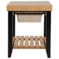 Linon Home Decor Kolton Kitchen Island in Black and Natural, , large