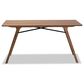 Baxton Studio Saxton Dining Table in Walnut Brown - Table Only, , large