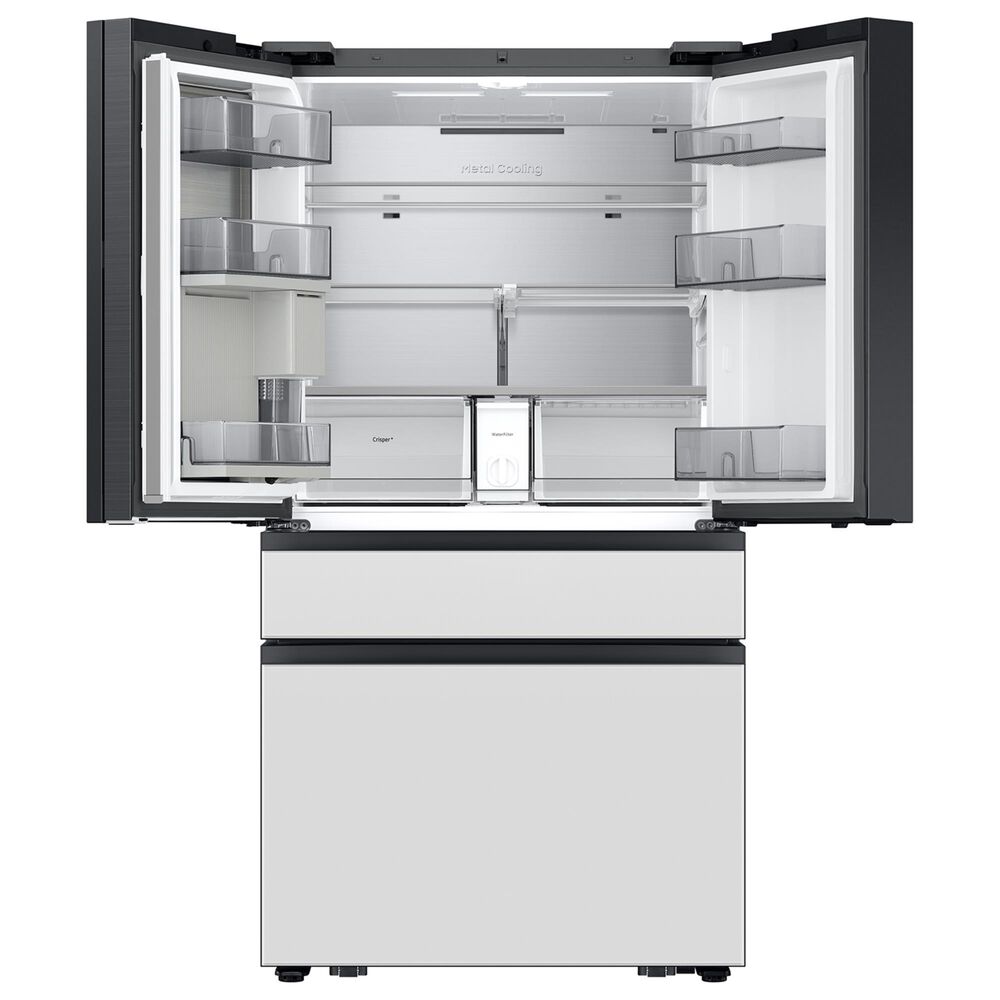 Samsung 28.6 Cu. Ft. Bespoke 4-Door French Door Refrigerator with AI Family Hub+ &amp; AI Vision Inside in White Glass, , large