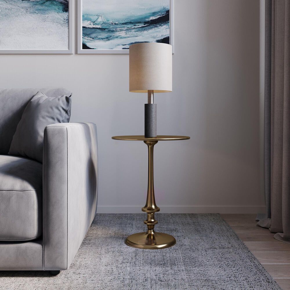 Timberlake Side Table in Antiqued Brass, , large