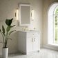 James Martin Bellshire 30" Single Bathroom Vanity in Bright White with 3 cm Lime Delight Silestone Top and Rectangular Sink, , large