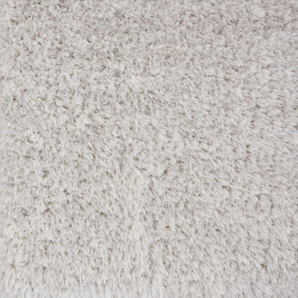 Nourison Luxe Shag LXS01 9&#39; x 12&#39; Light Grey Area Rug, , large