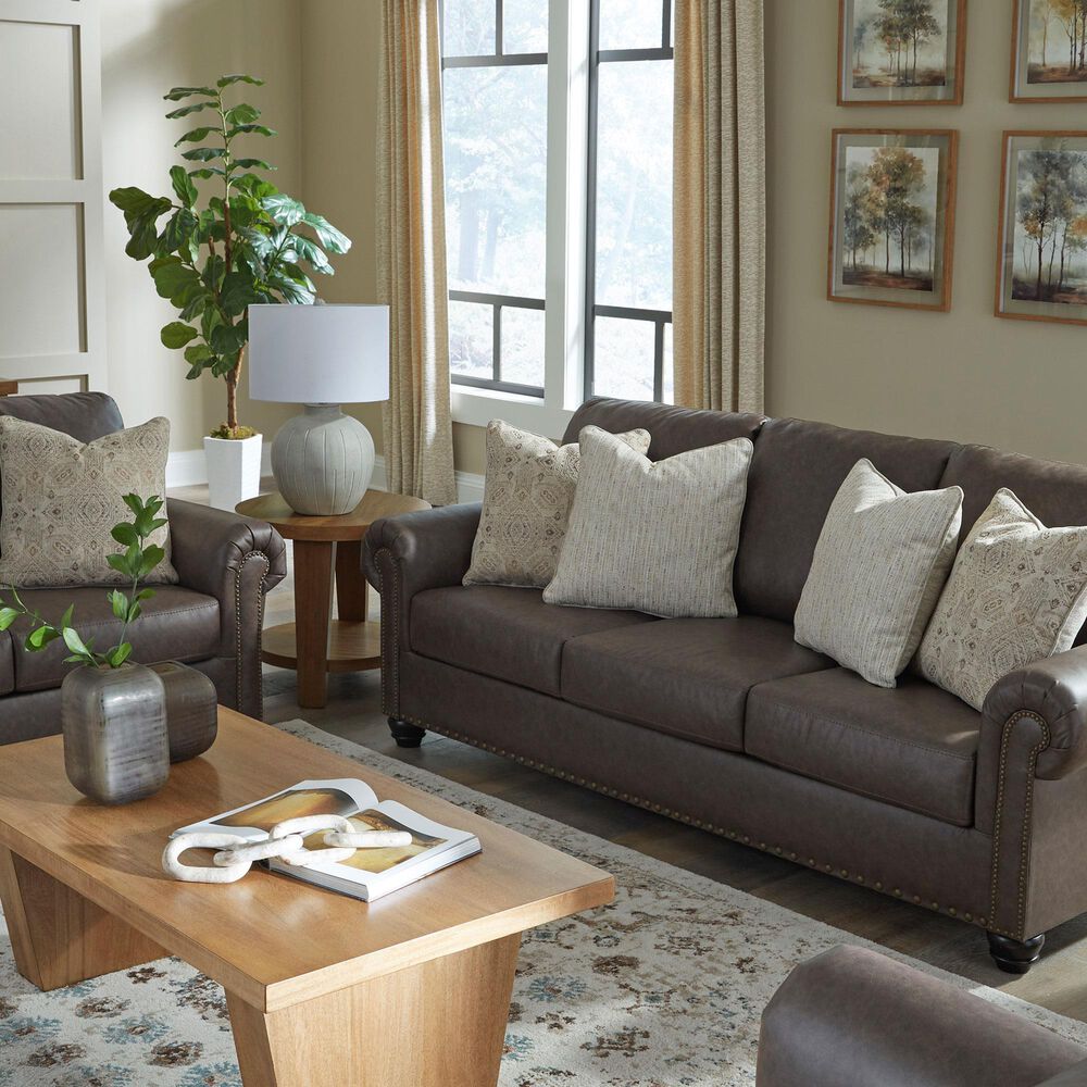 Ashley Roxmere Stationary Sofa in Umber, , large
