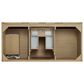 James Martin Vanities Solene 48" Single Bathroom Vanity in Seaside Oak with 3 cm Parisien Bleu Quartz Top, Rectangular Sink and FreePower Wireless Charger, , large