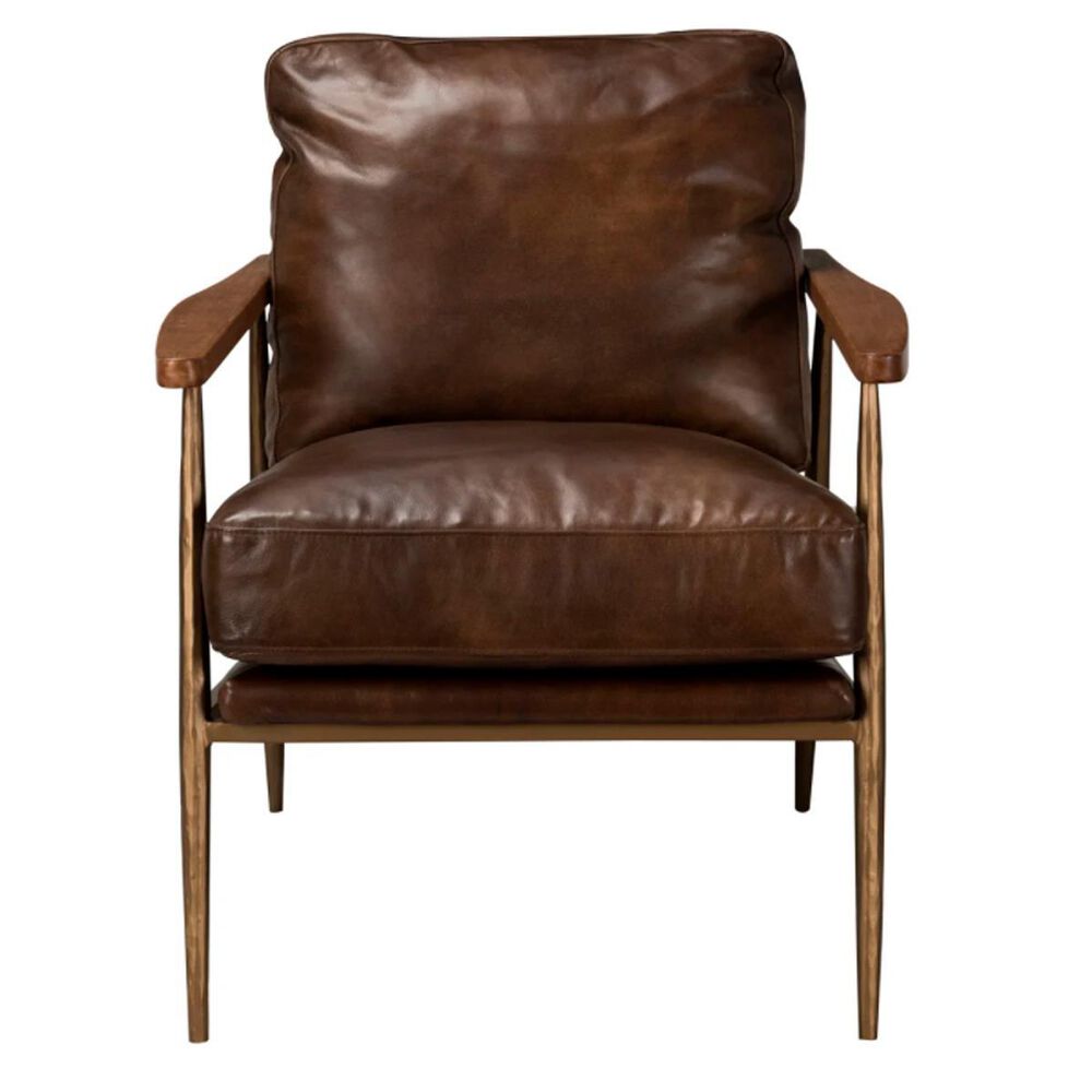 RCA Uptown City Christopher Leather Accent Chair in Brown Shop NFM