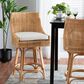 Baxton Studio Bella Swivel Counter Stool in Natural Brown, , large