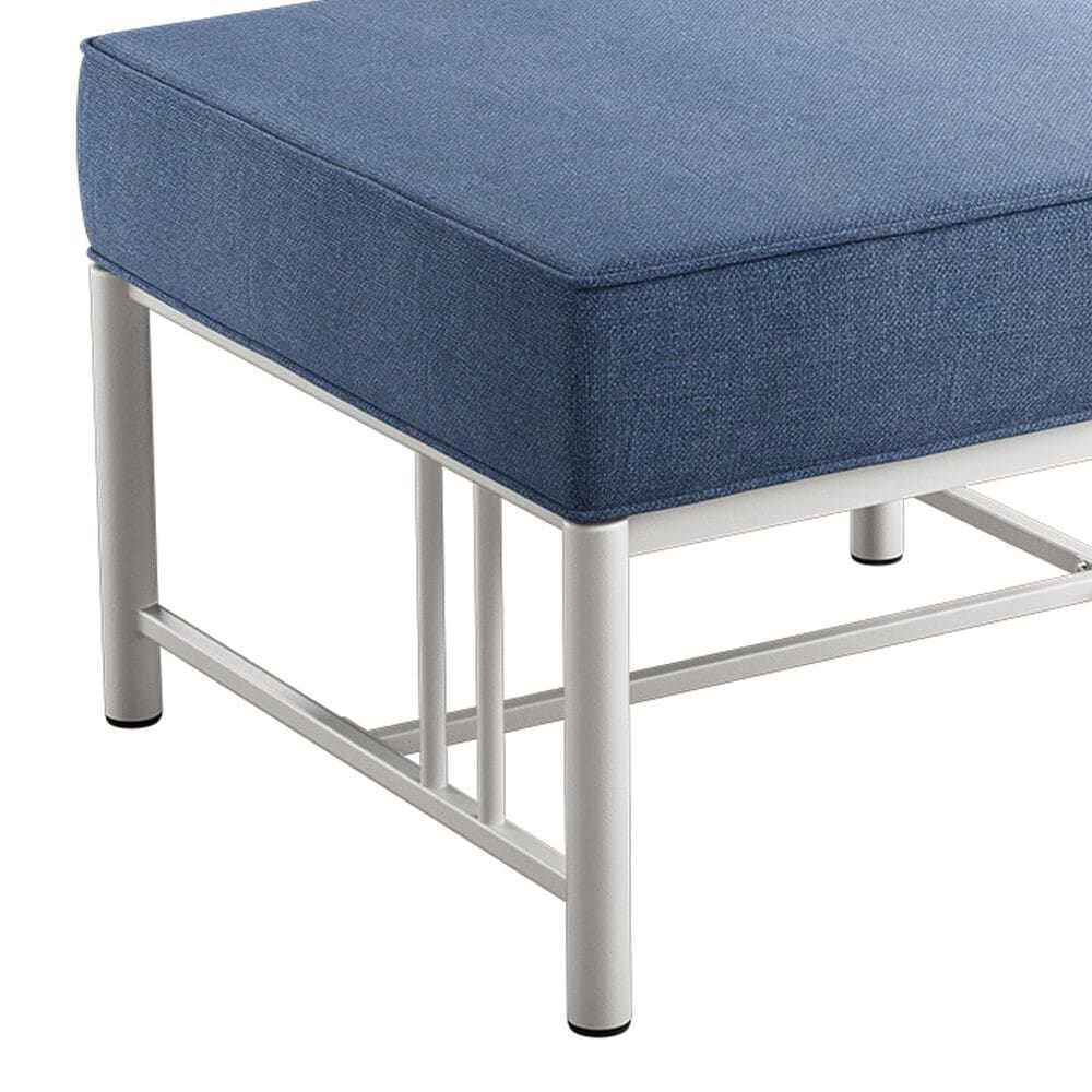 Sunwell Garden Patio Ottoman with Cushion in Blue (Set of 2), , large