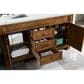 James Martin Vanities Brookfield 60" Double Bathroom Vanity in Country Oak with 3 cm Ethereal Noctis Quartz Top and Rectangle Sink, , large