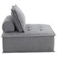 Elements International Paxton 4-Piece Armless Modular Sectional in Charcoal, , large