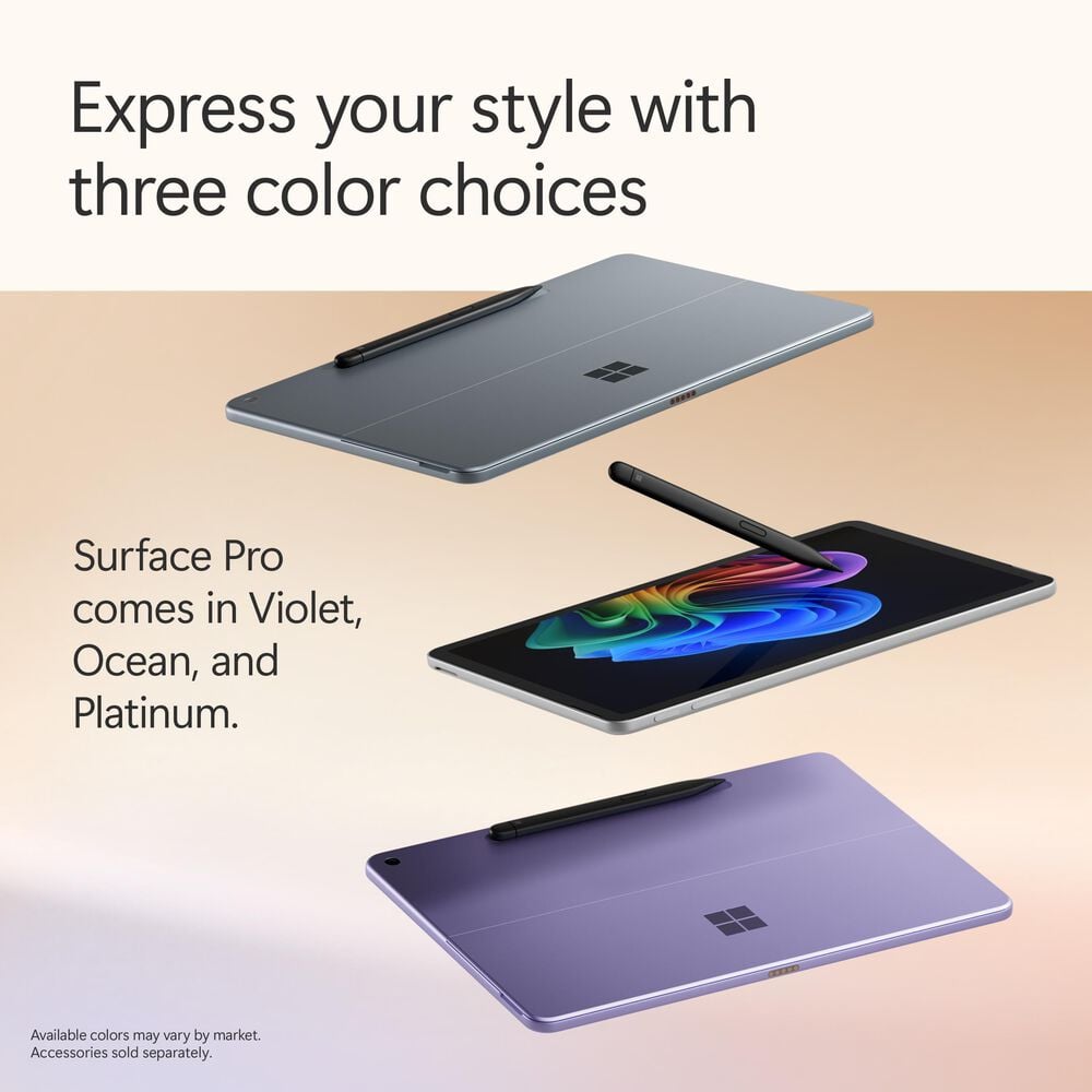 Microsoft Surface Pro Copilot+ PC 12&quot; Touch-Screen Tablet - Qualcomm Snapdragon X Plus - 16GB RAM - 512GB UFS - Windows 11 Home - Wi-Fi Only - Platinum - Device Only - &#40;Latest Model&#41;, , large