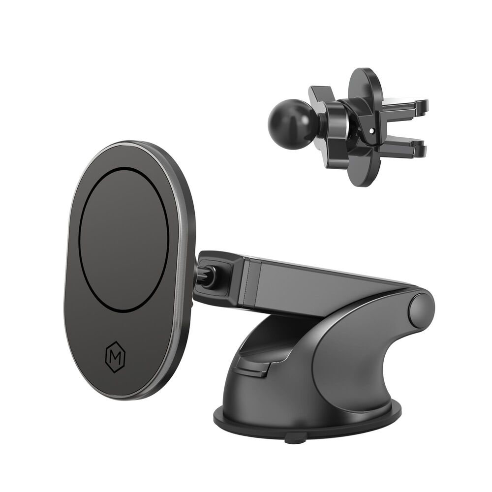The Mighty Mount MagSafe Magnetic Combo with Vent and Dash Base in Matte Black, , large