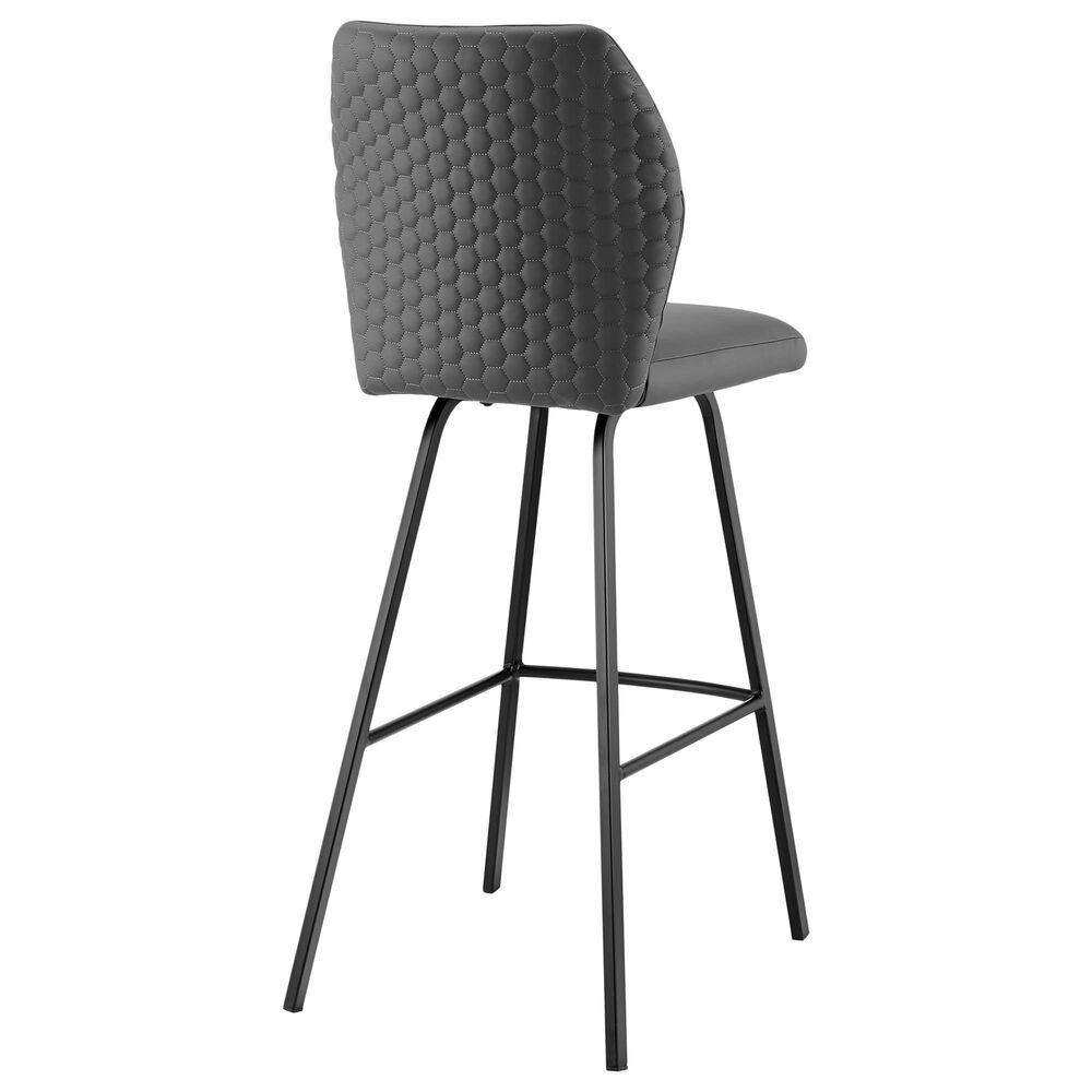 Blue River Tandy 26&quot; Swivel Counter Stool in Gray and Matte Black, , large