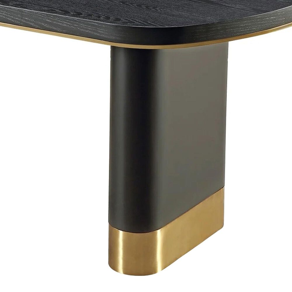 Urban Home Doheny Dining Table in Black and Brass Table Only NFM
