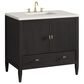 James Martin Vanities Myrrin 36" Vanity in Carbon Oak with 3 cm Lime Delight Quartz Top, , large
