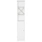 Timberlake Lavish Home 67" Tall Bathroom Storage Cabinet in White/Silver, , large