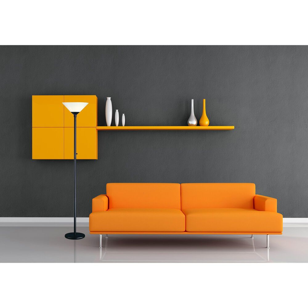 Adesso Aries Torchiere in Black, , large