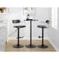 LumiSource Demi Swivel Adjustable Bar Stool with Black Upholstery in Black and Chrome (Set of 2), , large