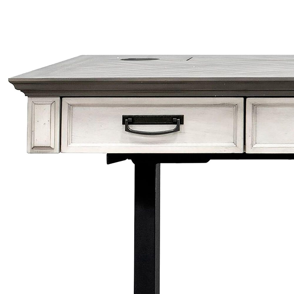 Wycliff Bay Hartford 60&quot; Electric Sit and Stand Desk in Gray, White and Black, , large