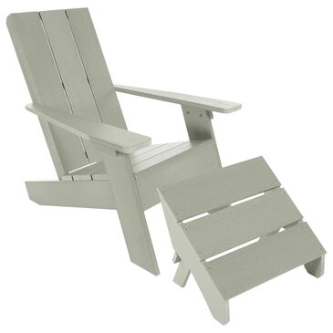 Highwood USA Italica 2-Piece Patio Adirondack Chair Set in Eucalyptus, , large