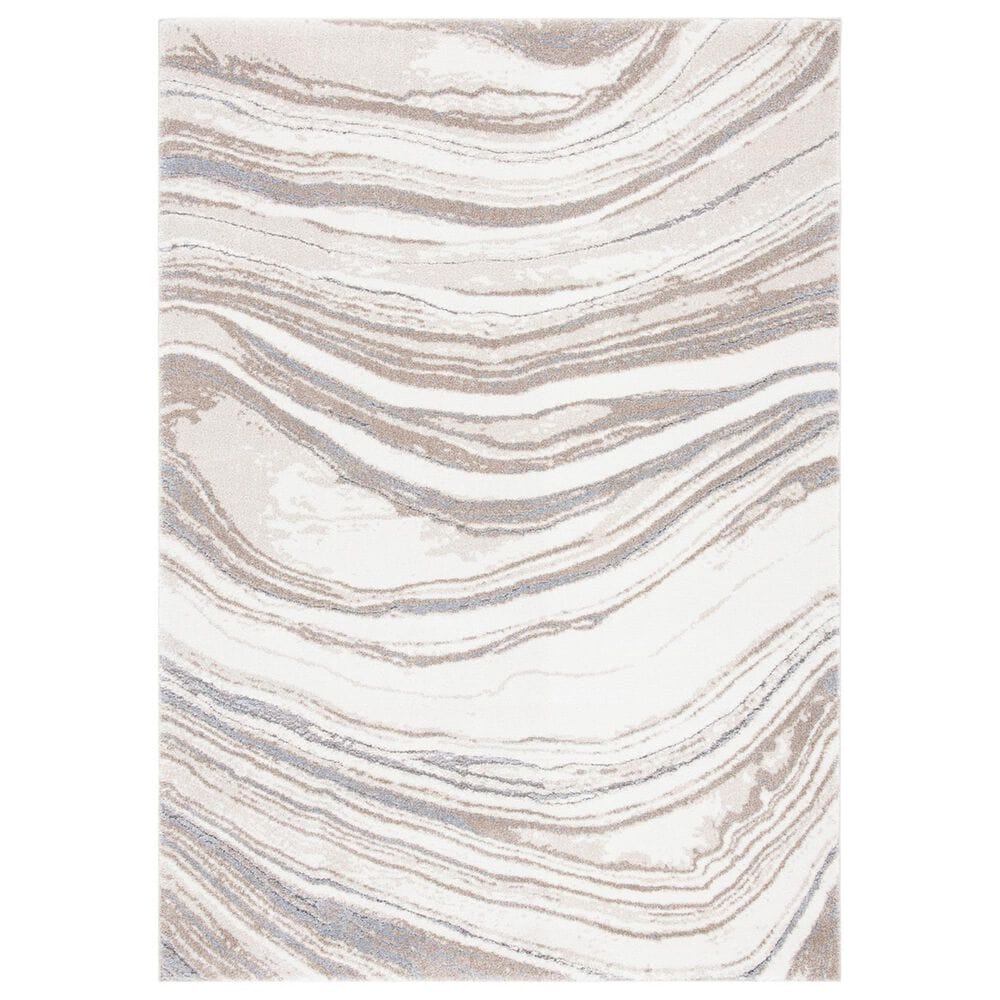 Safavieh Cyrus Shag CYR130A 4"5" x 6"5" Ivory and Grey Area Rug, , large