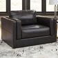 Ashley Amiata Oversized Leather Chair in Onyx, , large