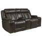 Interlochen Leather Power Reclining Console Loveseat in Boston Charcoal, , large