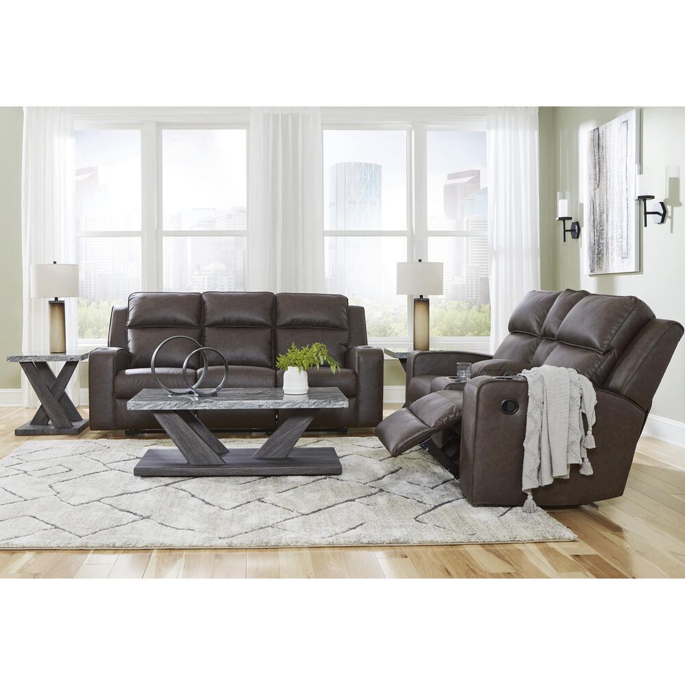 Ashley Lavenhorne 2-Piece Manual Reclining Living Room Set in Umber, , large
