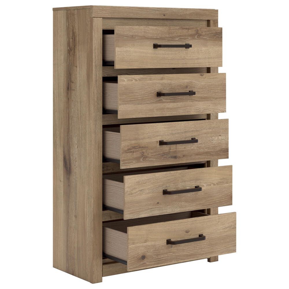 Ashley Brozmont 5-Drawer Chest in Natural Brown, , large