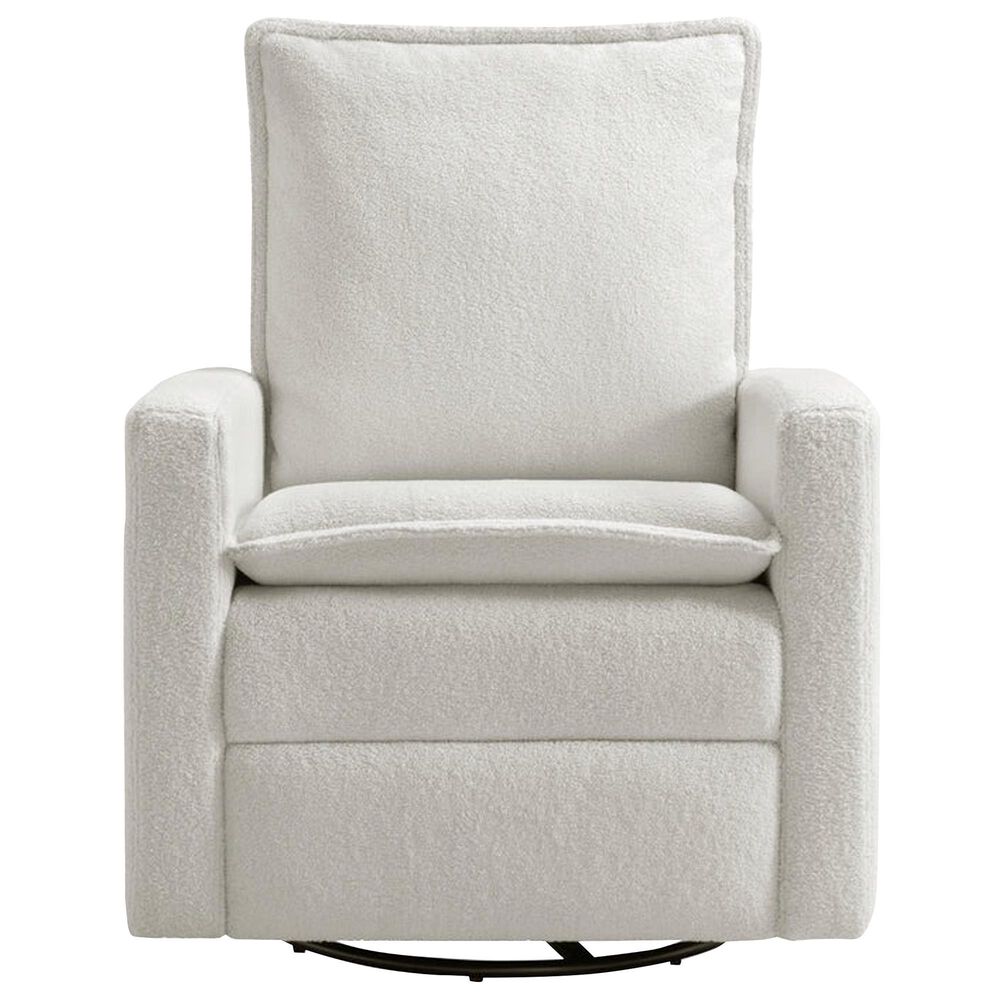 Oxford Baby Uptown Power Swivel Glider Recliner in Boucle White, , large