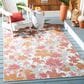 Safavieh Cabana CBN488U 4" x 6" Grey and Rose Indoor/Outdoor Area Performance Rug, , large