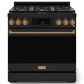 THOR KITCHEN Gordon Ramsay 6 Cu. Ft. 36" Professional Liquid Propane Range with Bronze Handle Kit in Black, , large