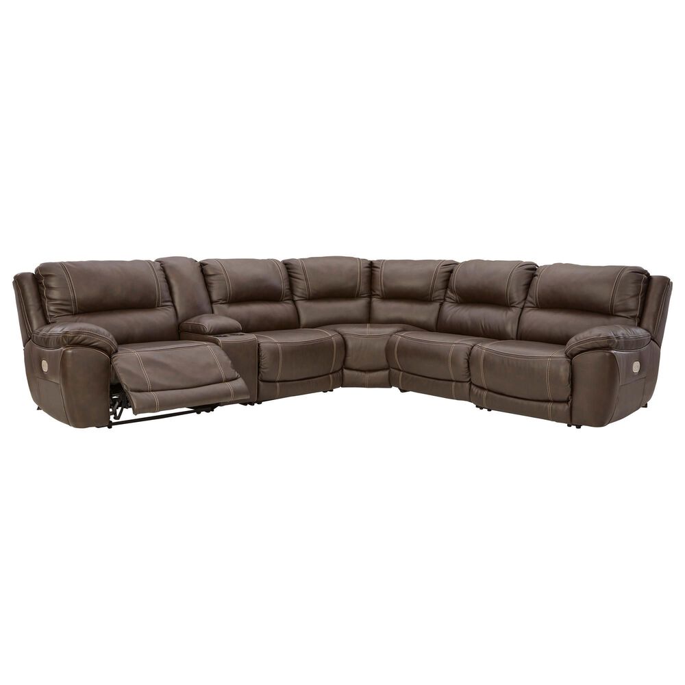 Signature Design by Ashley Dunleith 6-Piece Power Reclining Curved Sectional in Chocolate, , large