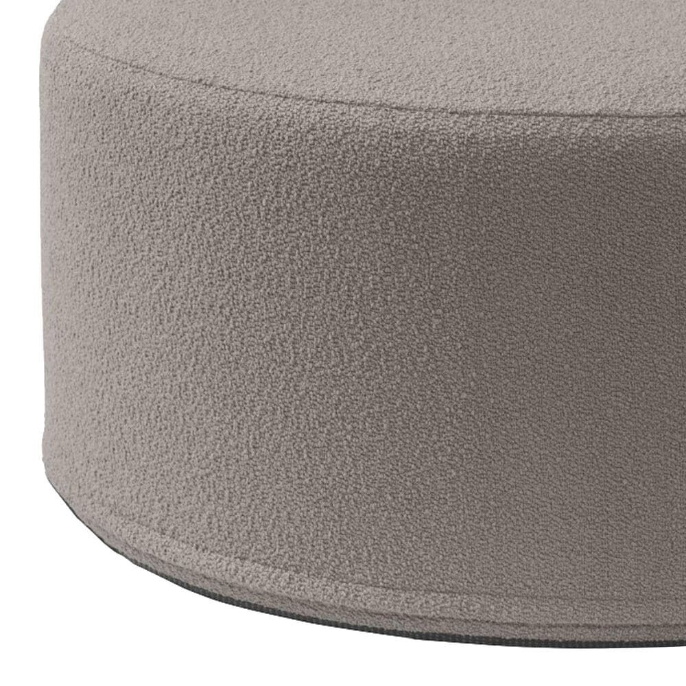 Jaxx Candler Boucle Fabric Ottoman in Dark Grey, , large
