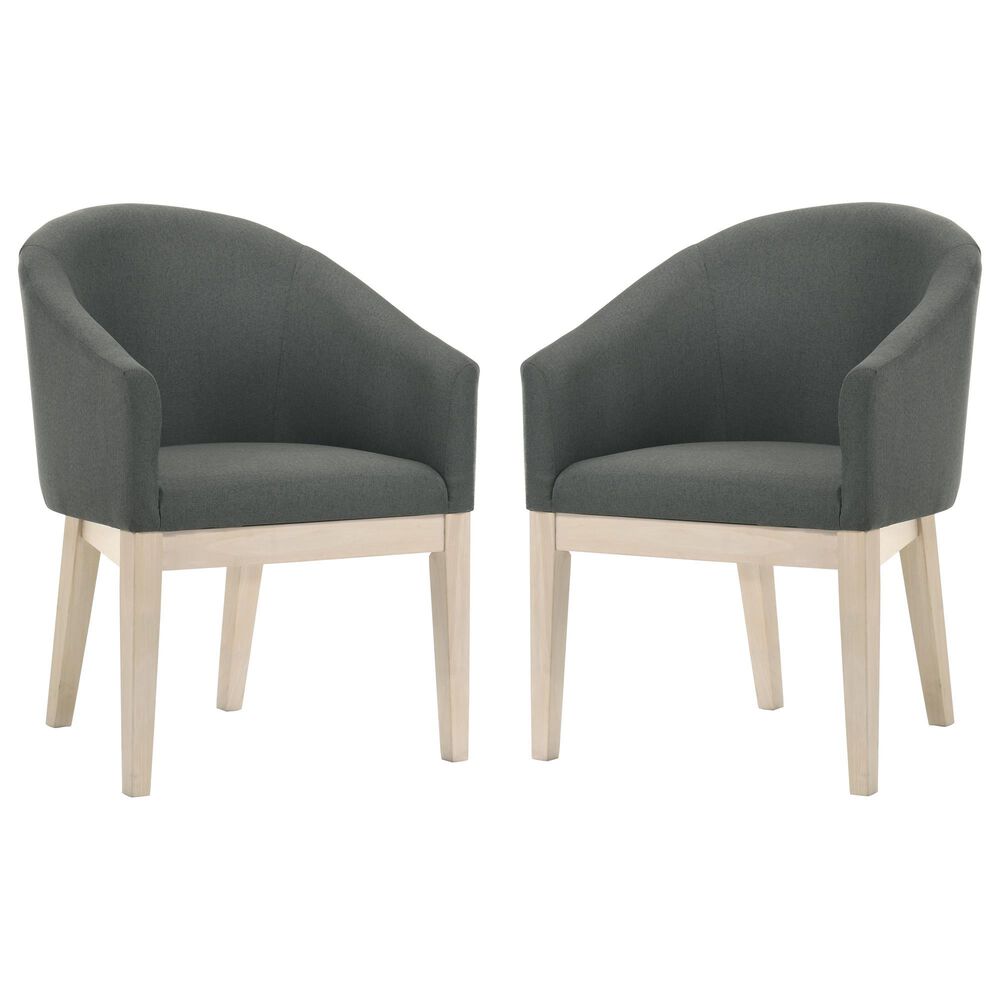 HOMLUX Barrel Accent Chair in Gray (Set of 2), , large