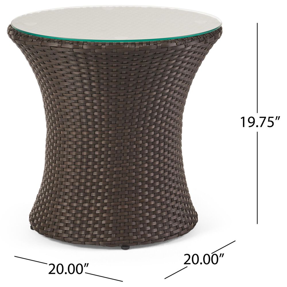 Noble House Kono 3-Piece Patio Chat Set in Brown, , large