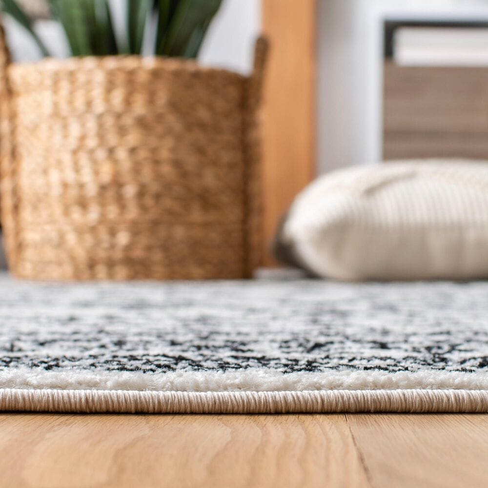 Safavieh Tulum  Transitional 2&#39; x 9&#39; Ivory and Black Runner, , large
